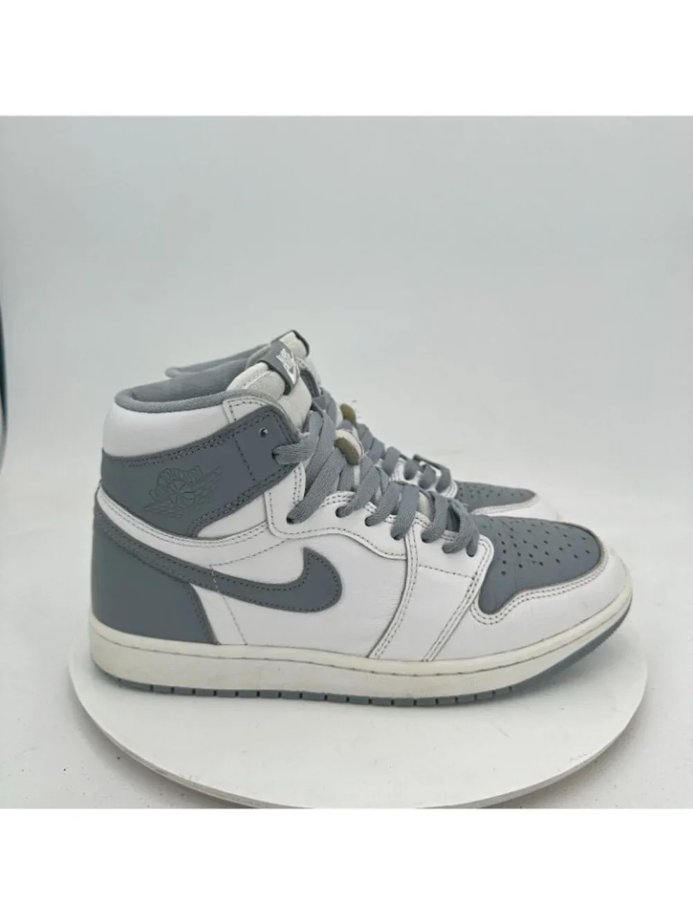 Nike Air Jordan 1 Retro High Men Size 9.5 555088-037 Stealth White Shoes